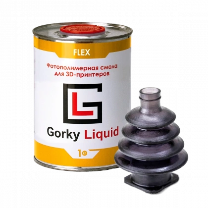 картинка Flex чёрная фотополимерная смола Gorky Liquid от ЦАТ
