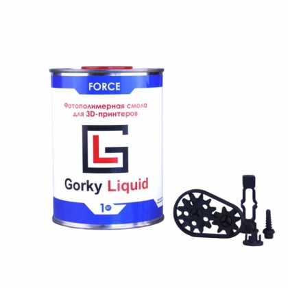 картинка Force чёрная фотополимерная смола Gorky Liquid от ЦАТ