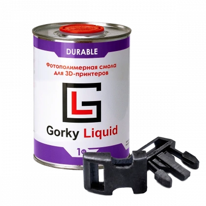 картинка Durable чёрная фотополимерная смола Gorky Liquid от ЦАТ