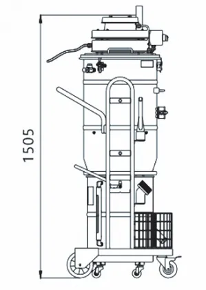 Взрывозащищенный вакуумный пылесос TEX3-E1.2KW IB 9L